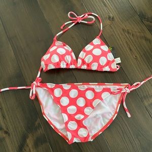g21 Pink Polka Dot Bikini Set